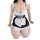 Maid-themed lingerie dress with tight backless design, enhancing small bust and offering alluring appeal.
