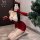 Mandyu christmas bunny girl outfit - red sexy mesh bodysuit & thigh-highs holiday costume for women, festive red dress with b...