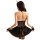 Sexy lace sheer dress with black skirt and gloves, perfect for catwoman maid costume set.