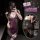 Flirty purple lace cami sleep dress with ruffled details, perfect for curvy women seeking a flirty yet elegant nightgown.