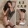 Model wearing manny nightclub shiny bodysuit — sexy sheer open-crotch lingerie dress with mesh slip design, backless and glit...