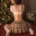 Sexy u-neck plaid jk skirt with deer print, festive holiday costume skirt featuring plaid design and playful deer print, perf...