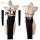 Mannyan dark nun cosplay bodysuit: seductive black lingerie set with white collar, cross, and bow details for pure yet tempti...