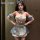 Mannyan japanese maid costume set featuring a ruffled off-shoulder corset and high slit skirt, perfect for cosplay with its c...