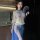 Vintage chinese qipao costume, sheer student uniform sleep dress with floral print