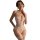 Woman wearing mannyan plus size lace bodysuit, a sexy sheer mesh corset with underwire and adjustable straps.