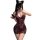 Mannyan purple lace sleep dress - sexy off-shoulder low-cut bodycon nightgown for women, featuring intricate lace design and ...