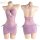 Mannyan purple lingerie dress - sheer temptation slip with cleavage accent & bodycon fit, front and back view