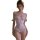 Woman wearing white mannyan sensual lace bodysuit with underwire support, sheer fabric, open-crotch design & adjustable strap...