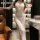 Sexy deep v lace sleep dress set with vintage sheer high-waist design, featuring elegant lace details and a plunging neckline...
