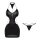Mannyan sexy deep v sleepwear set - womens halter neck short skirt nightclub outfit, secretary style lingerie