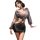 Woman wearing mannyan sexy lingerie set - private secretary costume with deep v dress and bodycon fit, perfect for cosplay.