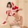 Sexy red hood christmas costume set featuring flirty velvet design, perfect for festive occasions. includes matching bra and ...