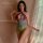 Woman modeling mannyan sexy mermaid bodysuit - gradient sheer mesh halter corset set with adjustable straps, featuring vibran...