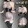 Sexy fashion secretary costume set featuring sheer mesh pencil dress with bondage elements, perfect for women seeking adult-t...