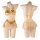 Gold and yellow lace lingerie set with pearl detail, featuring a bra top and open-crotch skirt for intimate play.