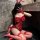 Sexy role play bodysuit with garter straps & open-crotch design for christmas, featuring red lace and bunny ears, perfect for...