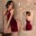Sexy velvet chinese-style qipao with lace-up front & high slit, perfect for festive occasions