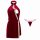 Mannyan new year cheongsam lingerie - sexy velvet chinese-style qipao with lace-up front & high slit