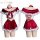 Mannyan new year lingerie set - pure & tempting sleep dress, sexy uniform style christmas costume kit featuring red velvet wi...