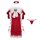 Mannyan new year lingerie set featuring a festive reindeer christmas costume with a red dress, white fur trim, and matching h...