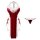 Mannyan new year lingerie set - sexy velvet deep v-neck robe dress with satin ties, retro holiday nightwear