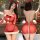 Mannyan new year lingerie featuring sheer mesh cami, backless sleep dress, and sensual holiday nightwear with festive reindee...