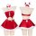 Mannyan new year velvet strapless two-piece set - sexy reindeer costume lingerie for christmas, featuring festive red with wh...