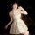 Vintage-inspired floral qipao with knotted neck and open back design, perfect for elegant evening wear.