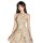 Vintage-inspired floral qipao with knotted neck and open back design, perfect for elegant evening wear.