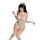 Woman wearing white lace bunny girl bodysuit with ruffles, sheer panels, and open-crotch design — mannye qing plus size sexy ...