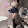 Mannye qing pure & tempting jk uniform lingerie set featuring a crop top with mazing text and pleated skirt, perfect for cosp...