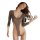 Mannye qing sensual lingerie set - sheer open-crotch sleepwear & uniform-inspired bodysuit for romantic nights