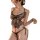 Woman wearing black sheer lace butterfly bralette and matching panty set with delicate straps and elegant design.