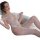 Woman wearing white sheer lace bodysuit with spiderweb cutouts and open crotch design, paired with matching fishnet stockings...