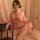Elegant pink floral design, deep v neckline, soft fabric, perfect for intimate moments. cherry blossom print adds charm to th...