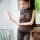 A woman models the mannyqing lace sheer cheongsam dress, featuring floral trim and elegant design, perfect for classic chines...