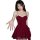 Woman wearing mannyqing lingerie dress - pure temptation halter neck mesh slip dress, sexy low-cut sleepwear for women.