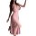 Mannyqing lingerie dress - sheer mesh high-slit slip dress with backless design & bow detail