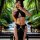 Mannyqing lingerie set - pure & tempting queen style cutout halter bodysuit catwoman outfit in lush jungle setting.