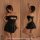 Sexy and professional integration design, black sheer sleepwear dress with cutout detail, fantasy nightwear for women.