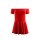 Sexy sheer red dress with scoop neckline and flared skirt, perfect for nightwear or loungewear.