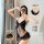 Sexy lace lingerie set featuring open-crotch design, perfect for intimate moments. includes matching uniform style.