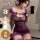 Mannyqing purple sheer lace lingerie set for women - sexy thin sleepwear, no-remove pure temptation outfit