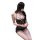 Sensual womens sheer lace babydoll nightgown with bow, featuring thin mesh design for intimate sleepwear.