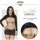 Mannyqing sheer black lingerie set with open-crotch thong, blood-drop accents, and cutout chest design for women.