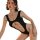 Elegant black bodysuit with cutouts, perfect for sensual nightwear or seductive sleepwear. stylish design for women.