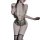 Sheer black lace bodysuit with deep v-neck and cross-tie front, featuring open-crotch design for intimate moments.