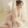 Woman wearing mannyqing sexy lace sleepwear set – sheer mesh nightgown with open-crotch, matching bra and panty, on fluffy ru...