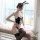 A woman poses in a mannyqing velvet bunny costume set, featuring an open-crotch bodysuit with hidden snap crotch, black stock...